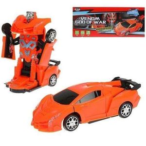 Voiture Police Robot Transformer – 3 ans et plus – Rouge