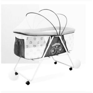 Berceau Bébé Balancelle - Lit Bébé - Couffin - Gris/Blanc