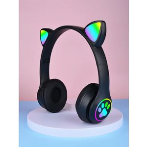 Casque Bluetooth Avec Oreilles De Chat - Noir