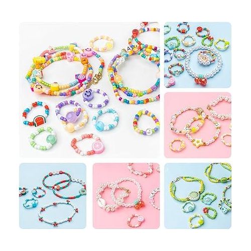 Kit De Fabrication de Bijoux – Perles Rondes – Perles en Forme de Lettres