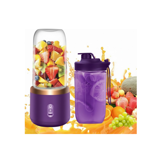 Mixeur à jus portable + tasse - Rechargeable - 400ml - Violet