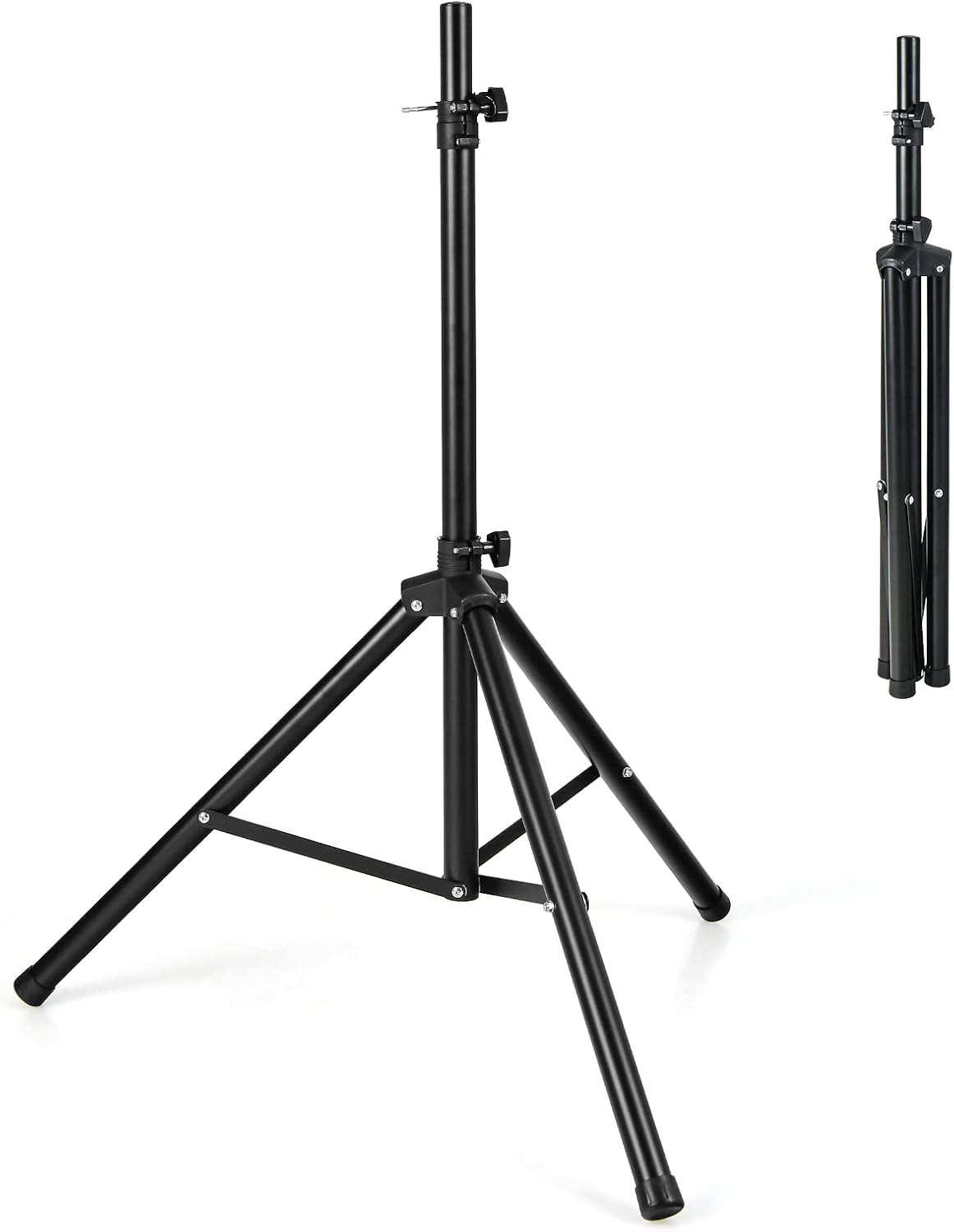 Trépied de Haut-Parleurs en Fer+PP Hauteur Réglable 97-181 cm Excellente Stabilité Pieds Antidérapant pour Le Bureau Maison...