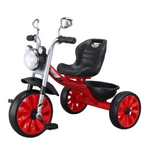 Vélo Tricycle pour enfants 2 à 6 ans Avec rétroviseur - Rouge
