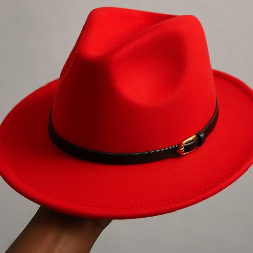 Chapeau Fedora Élégant – Unisexe - Rouge