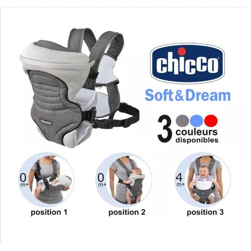 Porte Bébé Kangourou Chicco Soft &amp; Dream - Gris
