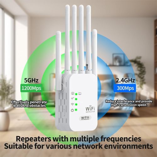 Repetiteur WifiSans Fil-300Mbps 2.4GHz-Blanc