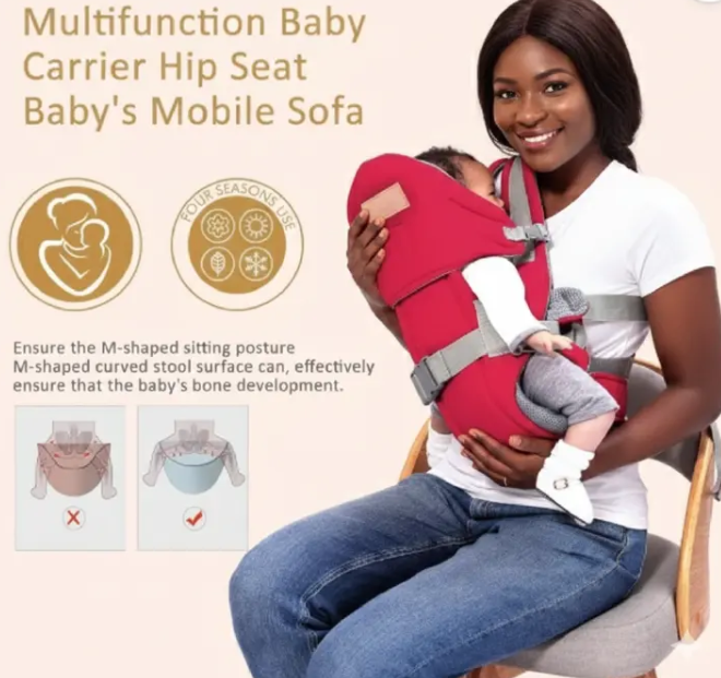 Porte Bébé WILLBABY - Kangourou - Rouge