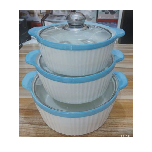 Ensemble De Soupières 3Pcs - Bleu