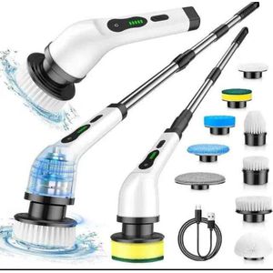 Brosse électrique de nettoyage sans fil 9 en 1, double vitesse avec poignée détachable