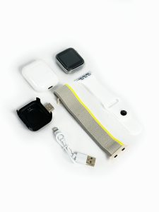 HR8PLUS – montre connectée + écouteurs sans fil 2 en 1 - Blanc