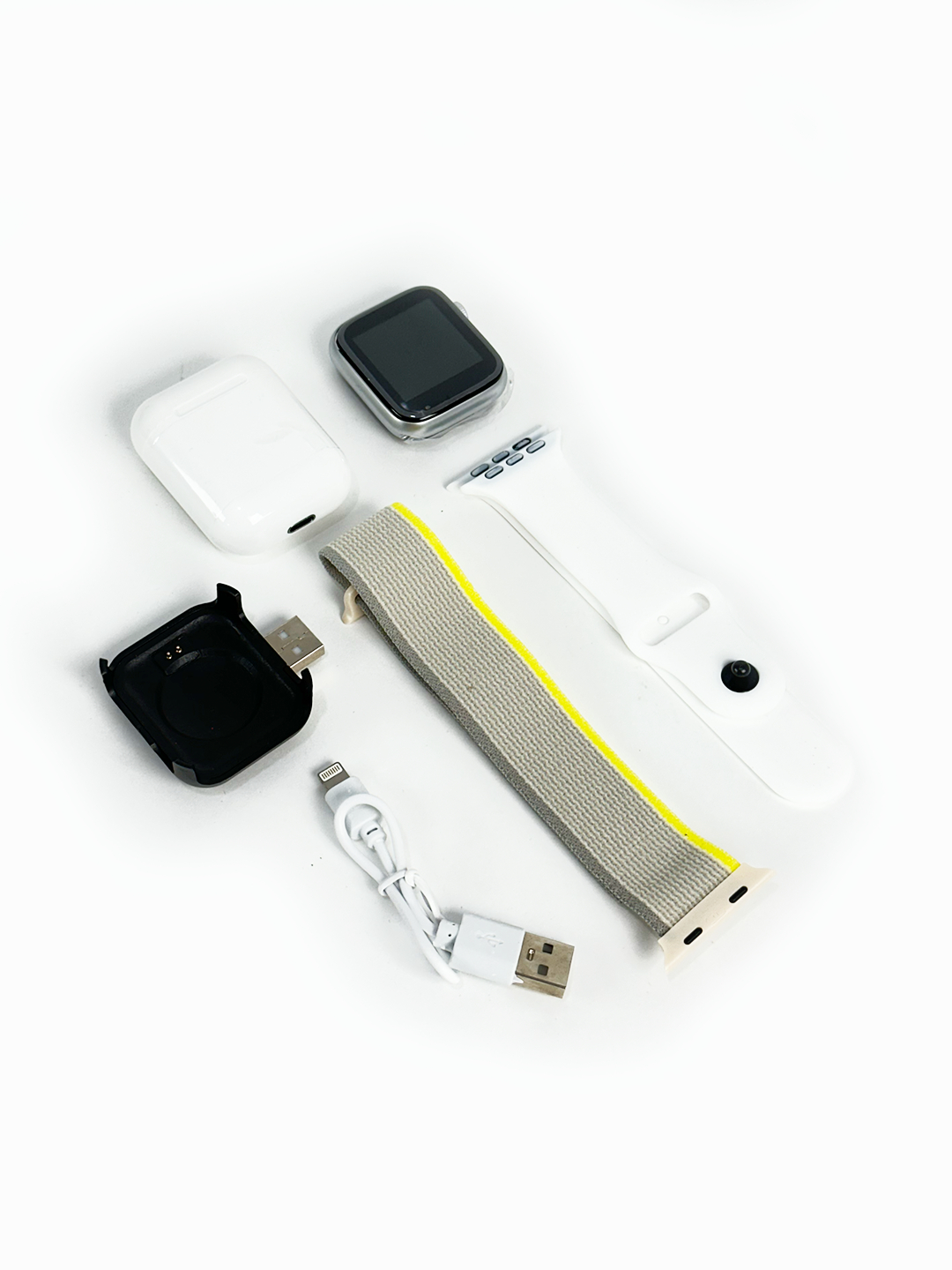 HR8PLUS – montre connectée + écouteurs sans fil 2 en 1 - Blanc