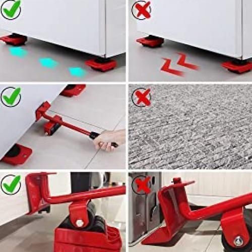 Kit de levage et déplacement à roulettes pour meubles lourds-2