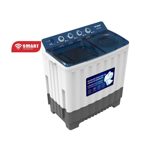 Machine A Laver Semi-Auto – Double Bac Avec Essorage (STMLS-20H) – 20Kg – 1000W – Blanc –  Garantie 6 Mois- Smart technology