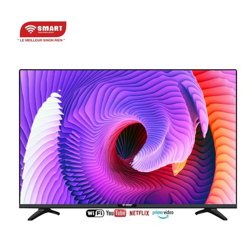 SMART TECHNOLOGY LED TV 43" Webos + Support Mural Offert (STT-5143WA) -Wifi-Netfl-YouTube-Prime Vidéo/ Avec 2 Télécommandes (dont souris vocale) / 3 Ports HDMI-2 Ports USB-3D-DV3T-DV3T2-Noir / Garantie 12 Mois