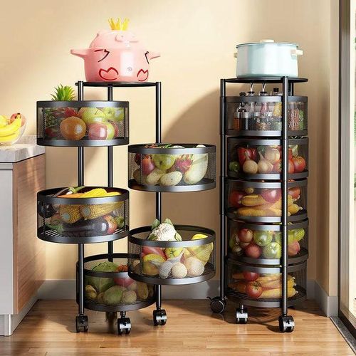Étagère De Rangement En Métal Rotative 5 Niveaux