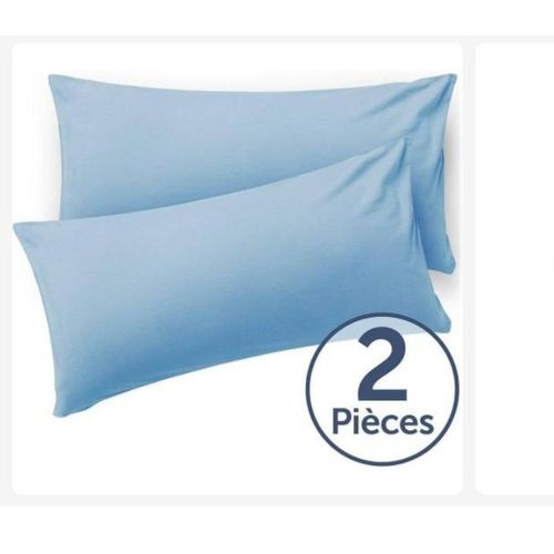 Coussins lot 2 de oreilles de lit 40x70 cm bleu