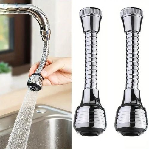 2pcs Robinet de cuisine, robinet pivotant à 360°, rallonge de robinet à double mode