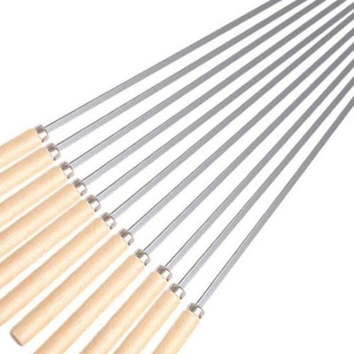 Brochettes De Barbecue En Acier Inoxydable, 12 Pièces