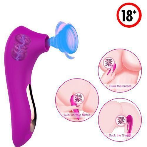 Vibromasseur Suceur De Clitoris Et De Vagin Pour Femme - Violet