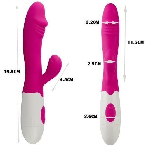 Vibromasseur Femme Amélioré, Puissant Dildo Silicone Point G 10 Modes