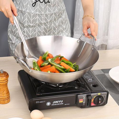 antiadhésif de 30 cm en acier inoxydable pour friture profonde, ustensiles de cuisine, poêles et casseroles