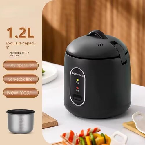 Mini cuiseur à riz 1,2 L, cuiseur à riz multifonctionnel, marmite à vapeur pour dortoir d'étudiants