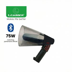Leadder Mégaphone 75W - Batterie Bonne Autonomie - Noir