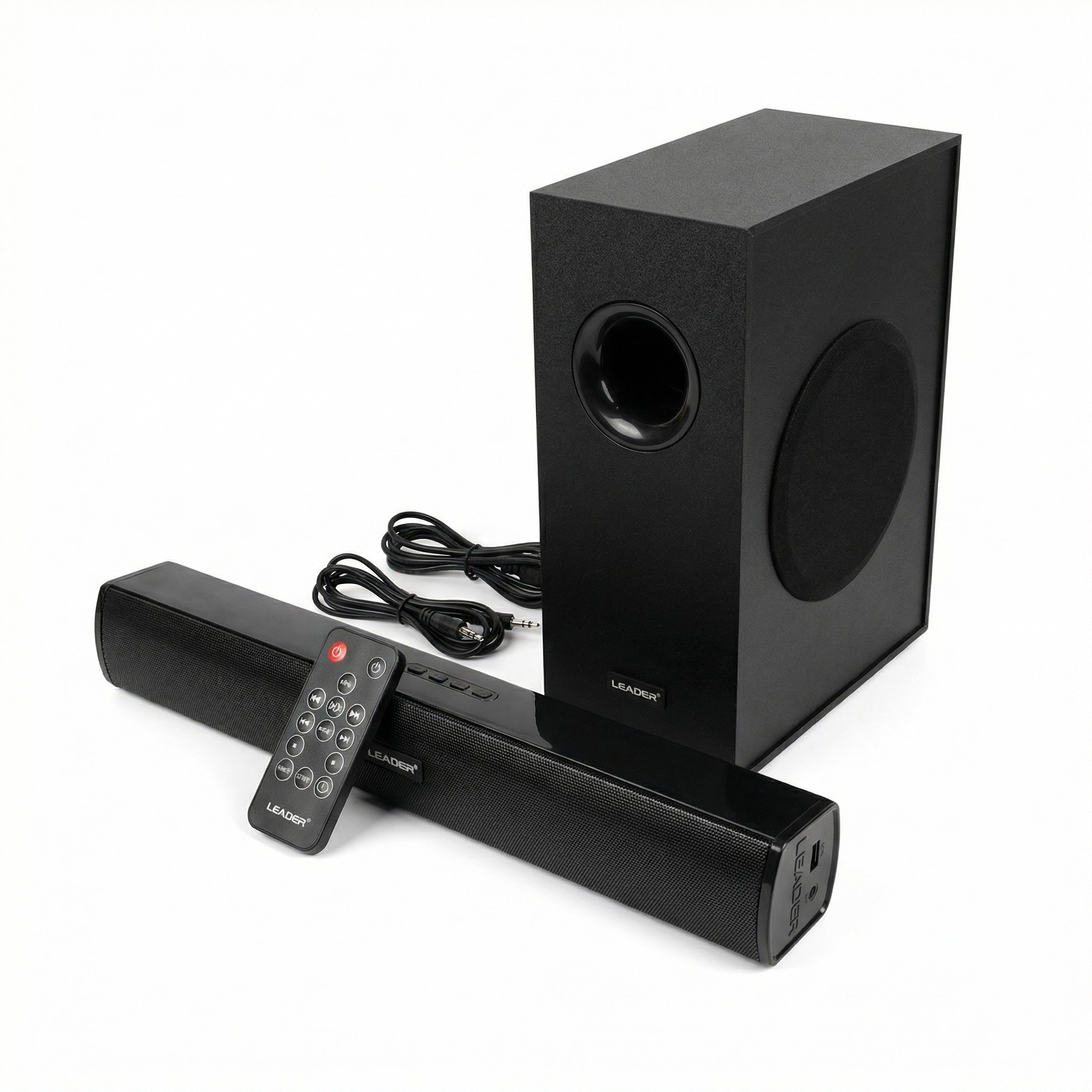 Leadder Barre son Télécommandé- Bluetooth 5.3/USB/LED/HDMI/ -40W
