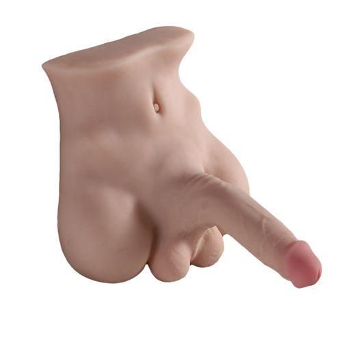 Khufuzi Poupée sexuelle torse masculin réaliste de 3kgs avec pénis flexible et large, tunnel anal serré, masturbateur féminin, jouets sexuels unisexes pour adultes pour femmes et couples lesbiennes-1