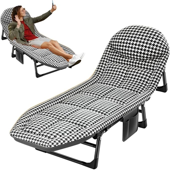 Lit Pliable Portable Confortable Camping Avec Matelas