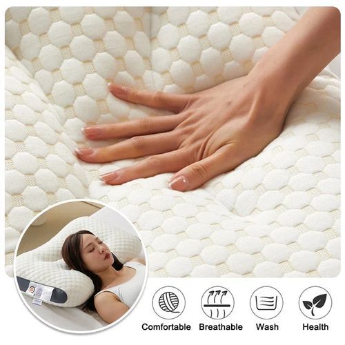 Oreiller Orthopédique En Mousse à Mémoire De Forme 60x35cm Oreiller De Sommeil à Rebond Lent Et Doux-1