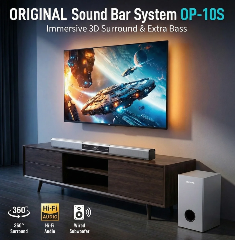Original Barre De Son Bluetooth/USB/SD/FM - 60W - Gris-2