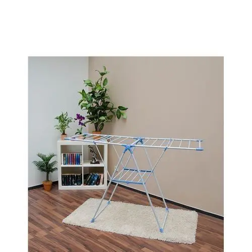 Séchoir à Linge En Plastique Détail Pliable – Blanc bleu