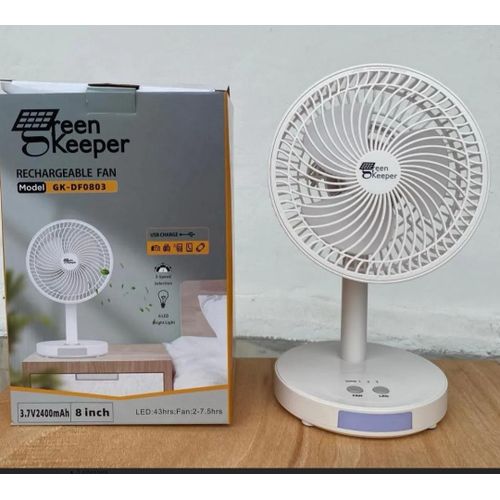 Green Keepers Ventilateur rechargeable solaire de 8 pouces