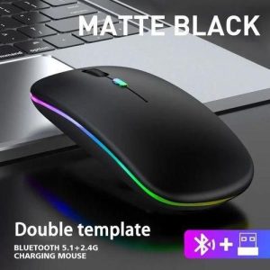 Souris Sans Fil Rechargeable Ultra-Fine - 2.4G - Noire