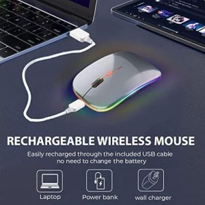 Souris Sans Fil Rechargeable Ultra-Fine - 2.4G - gris