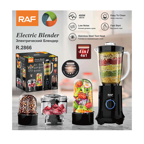 Raf Mixeur électrique multifonction 4 en 1 - 400 W - Lames en inox