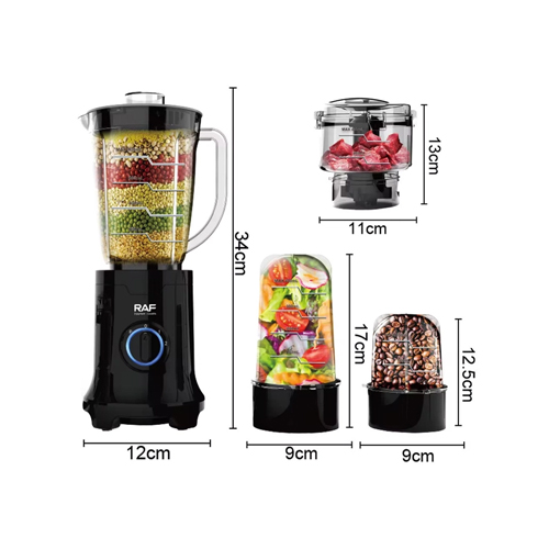 Raf Mixeur électrique multifonction 4 en 1 - 400 W - Lames en inox