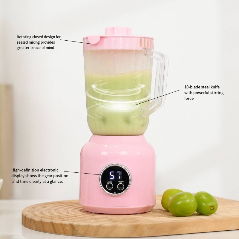 Petit Blender Rechargeable Pour Purée de bébé ou Jus De Fruit Avec Ecran LCD - 750ml - Rose-2