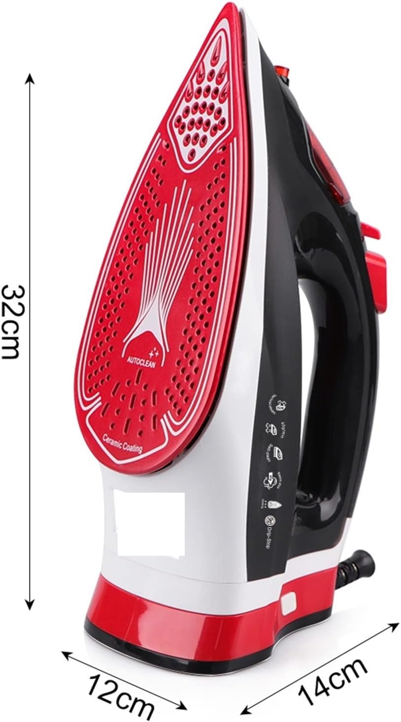 Raf Fer sans fil et filaire à vapeur 2 en 1 - électrique - 2200W - Rouge-2
