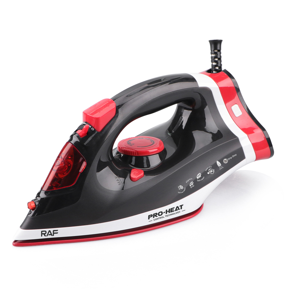 Raf Fer sans fil et filaire à vapeur 2 en 1 - électrique - 2200W - Rouge-4