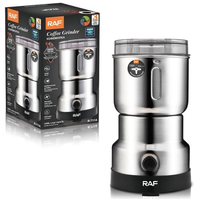 Raf Moulin Electrique Pour Grains / épices - 4 Lames - 300W-1