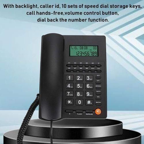 Téléphone Fixe- Filaire adapté aux box mtn, orange...fibre)pour Le Bureau à La Maison Restaurant D'hôtel