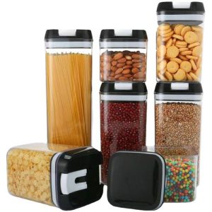 7 PCS Boîte Alimentaire Scellée, Pot De Stockage De Céréales Et De Produits Secs, Conteneur De Cuisine, Boîte De Rangement