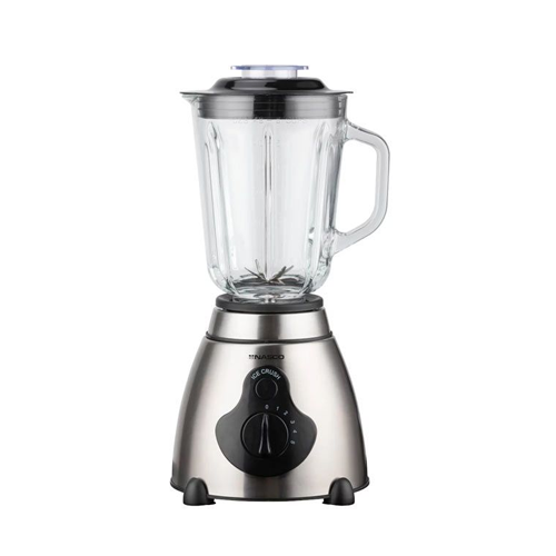 Nasco Mixeur 2 en 1 - 1.5Lt 300W - Acier Inox - Avec Broyeur -NAS-BL507GS-B-TM - Verre renforcé