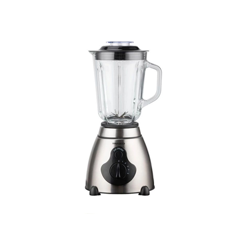 Nasco Mixeur 2 en 1 - 1.5Lt 300W - Acier Inox - Avec Broyeur -NAS-BL507GS-B-TM - Verre renforcé