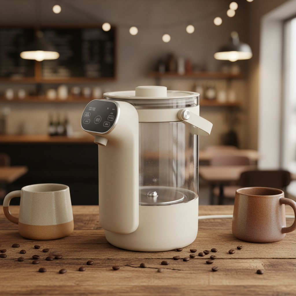 Bouilloire électrique portable en verre borosilicate de 3,0 L avec contrôle numérique de la température-5