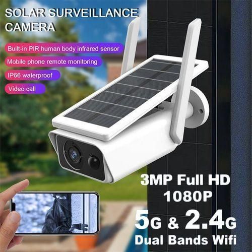 Caméra IP Solaire 1080P Extérieure IP66 étanche Sans Fil Sécurité IR Vision Nocturne Détection De Mouvement WiFi Caméra IP Solaire-1