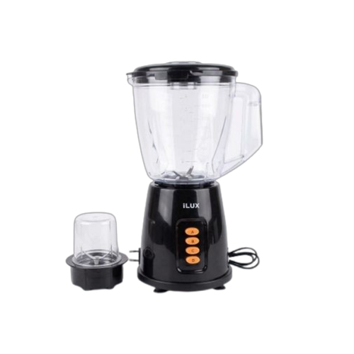 Ilux Blender &amp; Broyeur Incassable - 2 En 1- LX-208 - 300 W - Bol 1.8 L - Noir