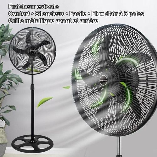 Pack Ventilateur sur pied + fer binatone DI 1255 à sec- (Silencieux à 3 vitesses de 45 cm - 18''/ Performant)-1